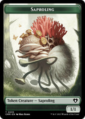 Saproling // Elf Druid Double-Sided Token [Commander Masters Tokens] | Deep Dive Games St. Marys