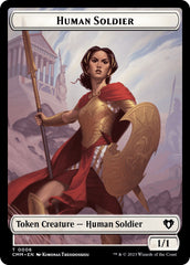 Human Soldier // Dragon (0021) Double-Sided Token [Commander Masters Tokens] | Deep Dive Games St. Marys