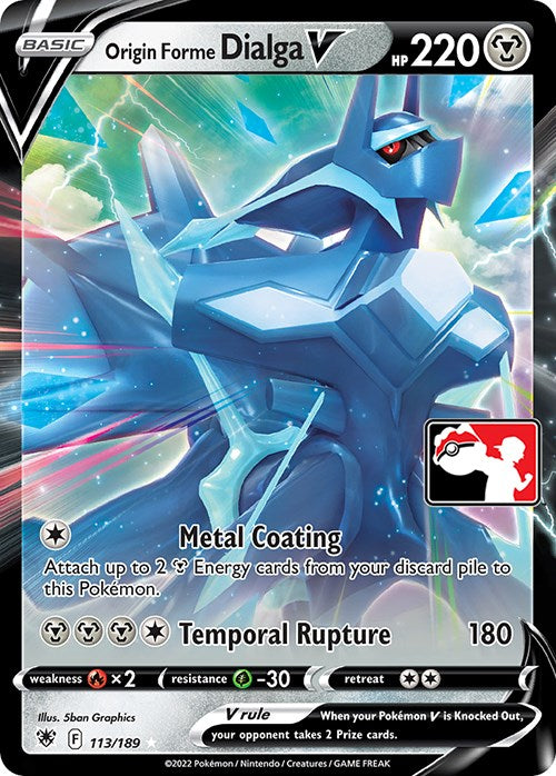 Origin Forme Dialga V (113/189) [Prize Pack Series Three] | Deep Dive Games St. Marys