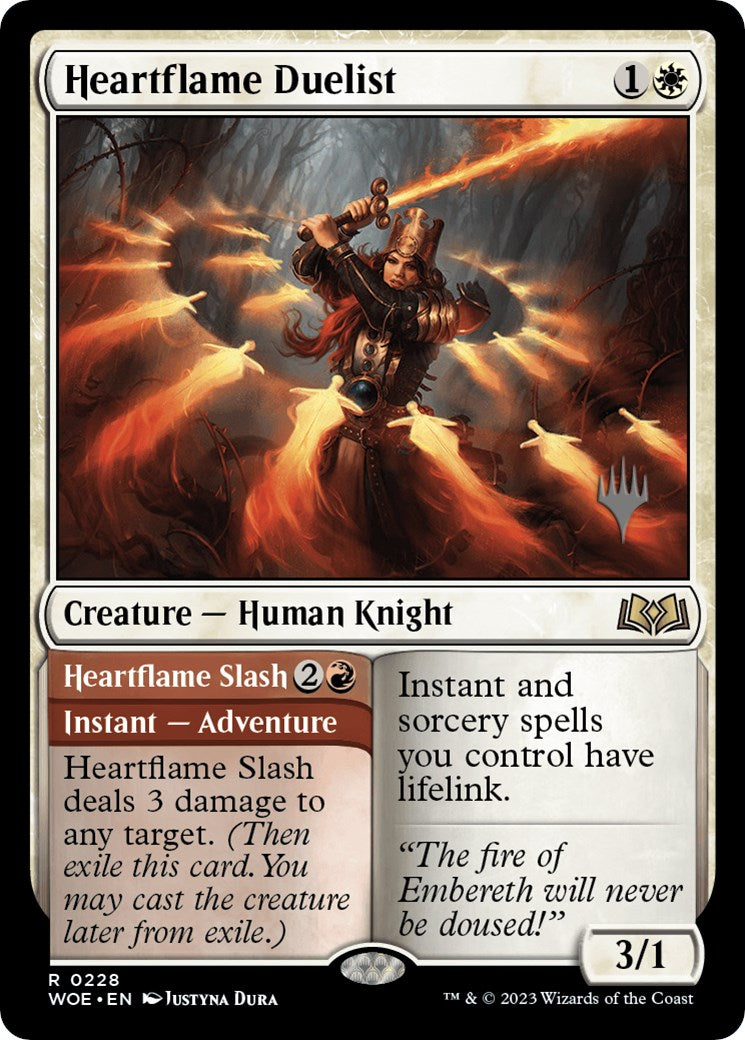 Heartflame Duelist // Heartflame Slash (Promo Pack) [Wilds of Eldraine Promos] | Deep Dive Games St. Marys