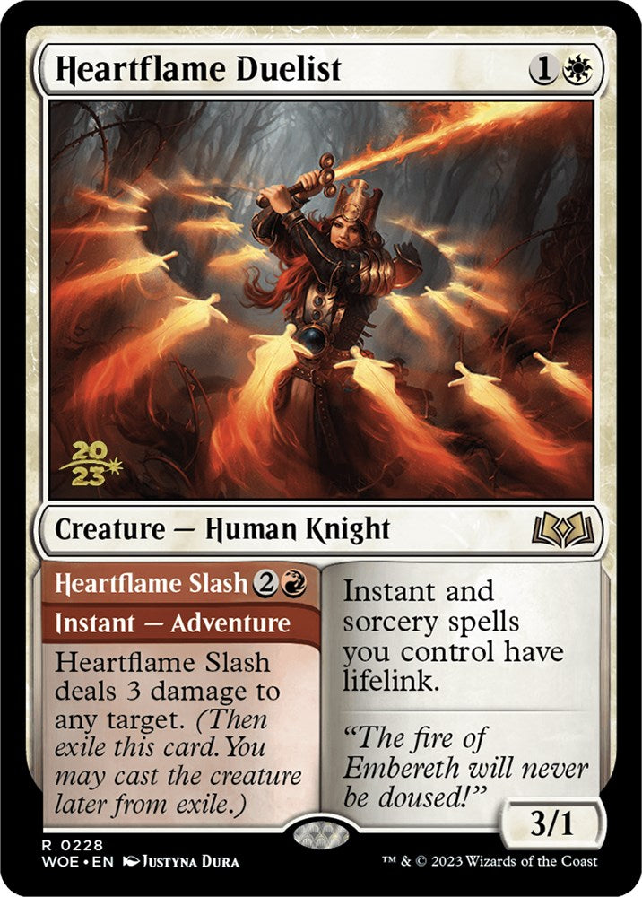 Heartflame Duelist // Heartflame Slash (Promo Pack) [Wilds of Eldraine Promos] | Deep Dive Games St. Marys