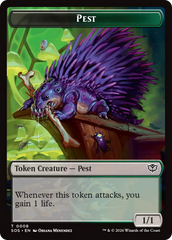 Fractal (0004) // Pest (0008) Double-Sided Token [Secrets of Strixhaven Tokens] | Deep Dive Games St. Marys
