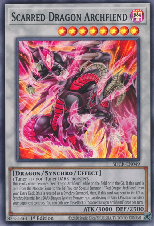Scarred Dragon Archfiend [SDCK-EN049] Super Rare | Deep Dive Games St. Marys