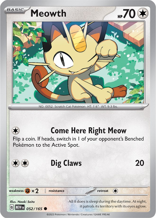 Meowth (052/165) [Scarlet & Violet 151] | Deep Dive Games St. Marys