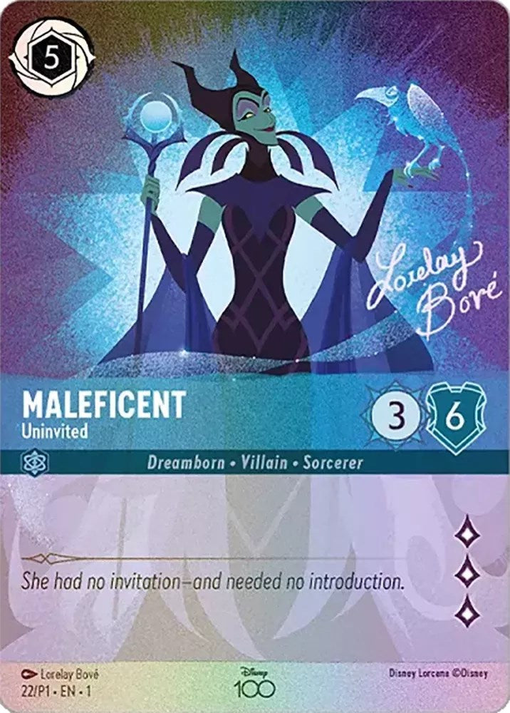 Maleficent - Uninvited (Alternate Art) (22) [Disney100 Promos] | Deep Dive Games St. Marys