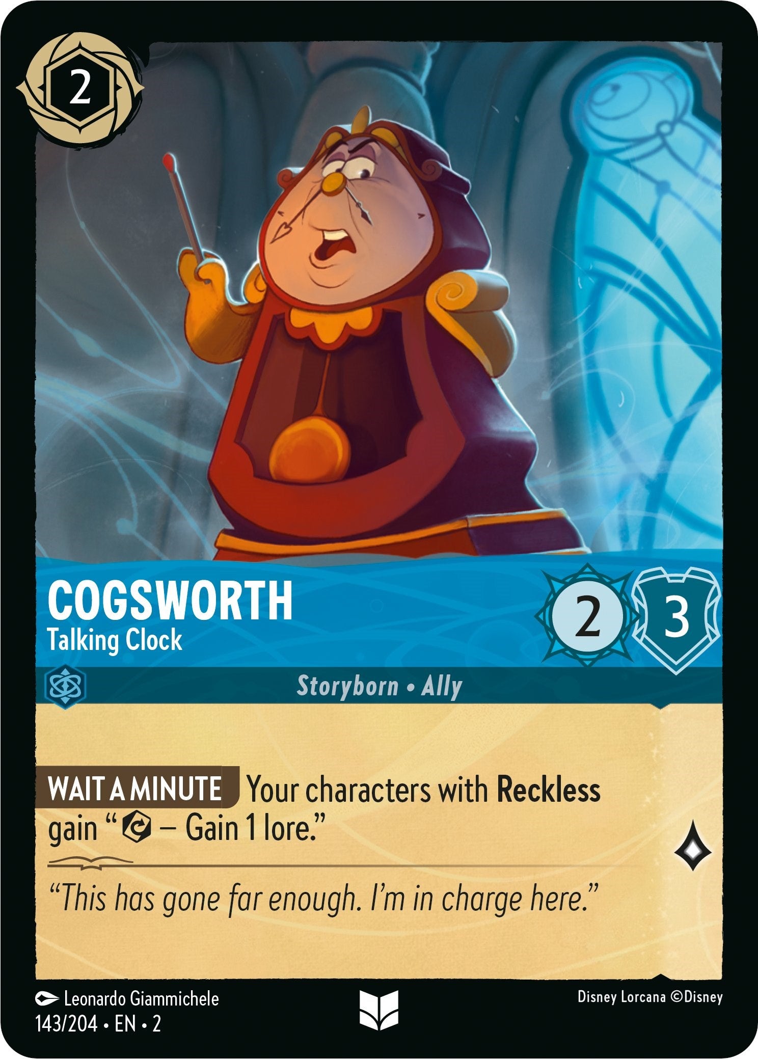 Cogsworth - Talking Clock (143/204) [Rise of the Floodborn] | Deep Dive Games St. Marys
