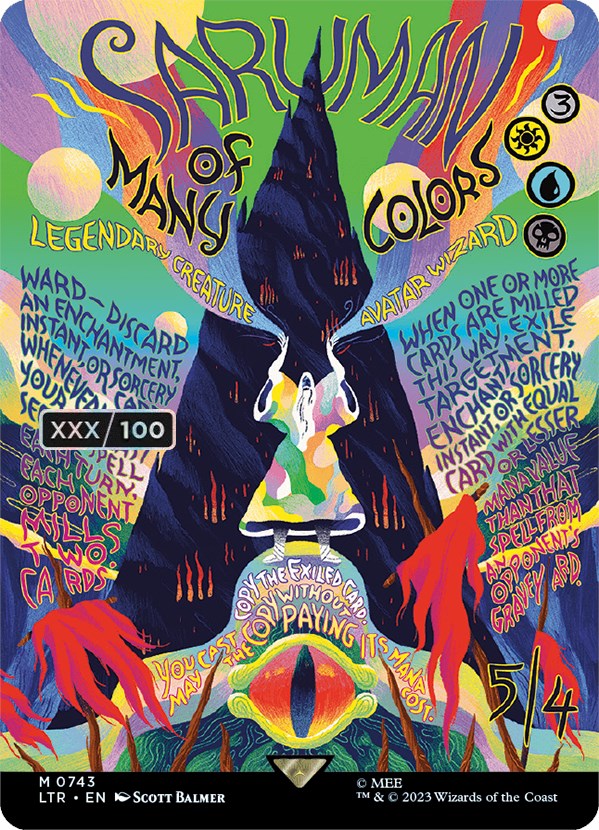 Saruman of Many Colors (Borderless Poster) (Serialized) [The Lord of the Rings: Tales of Middle-Earth] | Deep Dive Games St. Marys