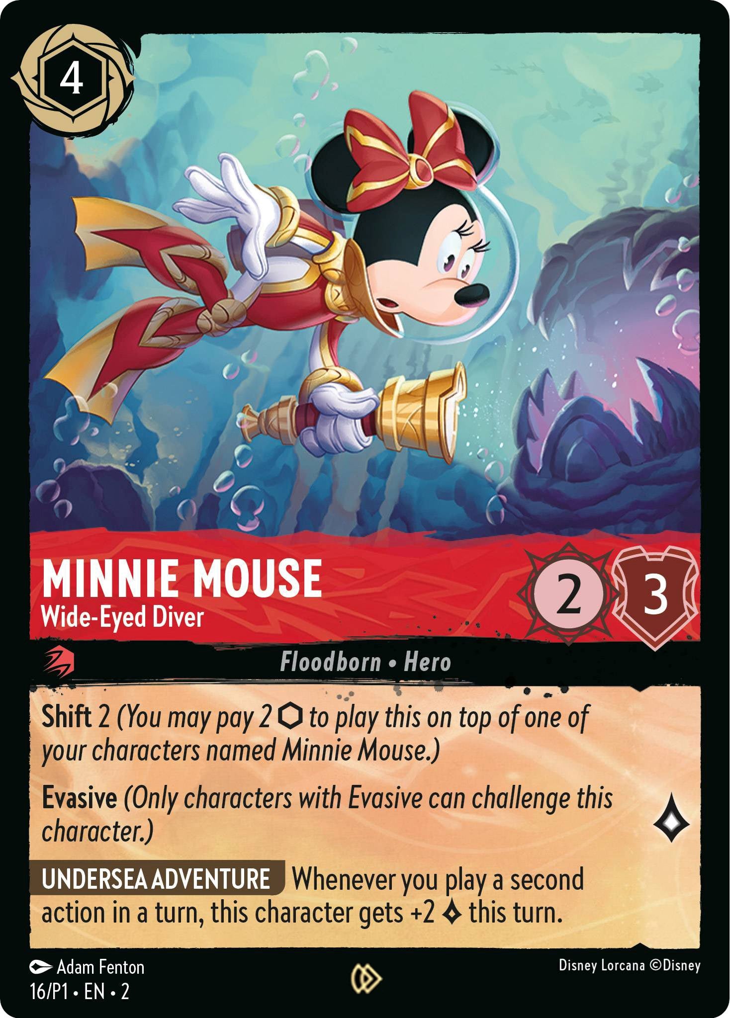 Minnie Mouse - Wide-Eyed Diver (16) [Promo Cards] | Deep Dive Games St. Marys
