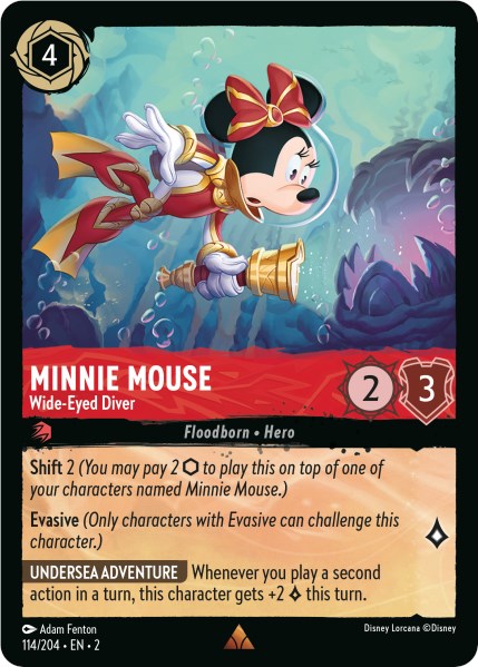 Minnie Mouse - Wide-Eyed Diver (114/204) [Rise of the Floodborn] | Deep Dive Games St. Marys