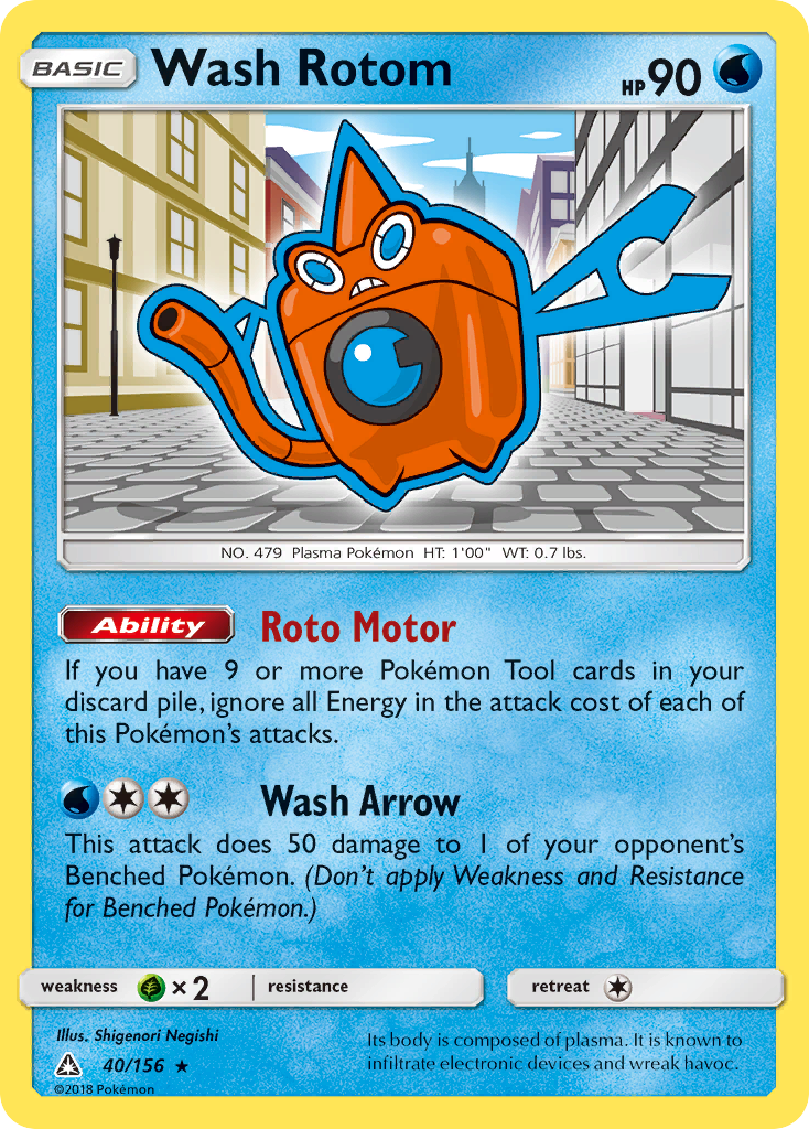 Wash Rotom (40/156) [Sun & Moon: Ultra Prism] | Deep Dive Games St. Marys