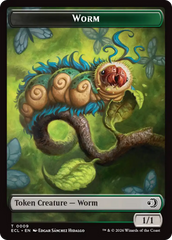 Merfolk // Worm Double-Sided Token [Lorwyn Eclipsed Tokens] | Deep Dive Games St. Marys