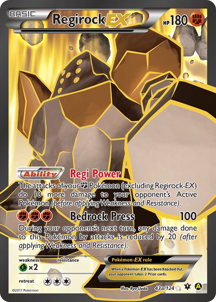 Regirock EX (43a/124) [Alternate Art Promos] | Deep Dive Games St. Marys