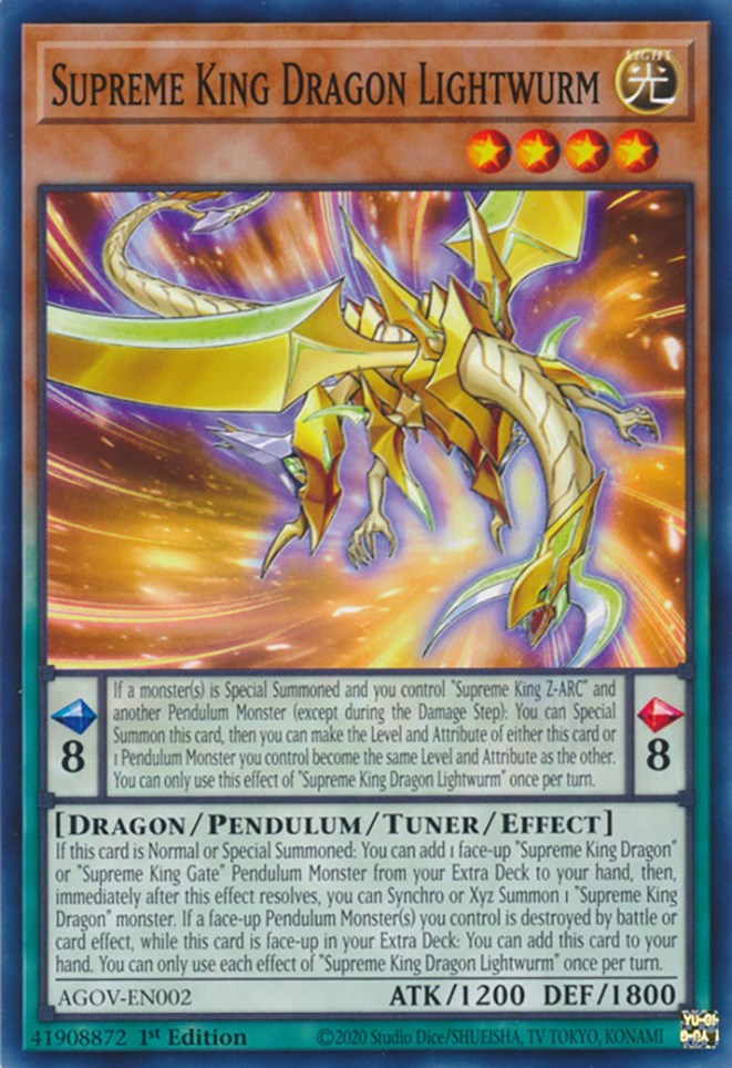 Supreme King Dragon Lightwurm [AGOV-EN002] Common | Deep Dive Games St. Marys