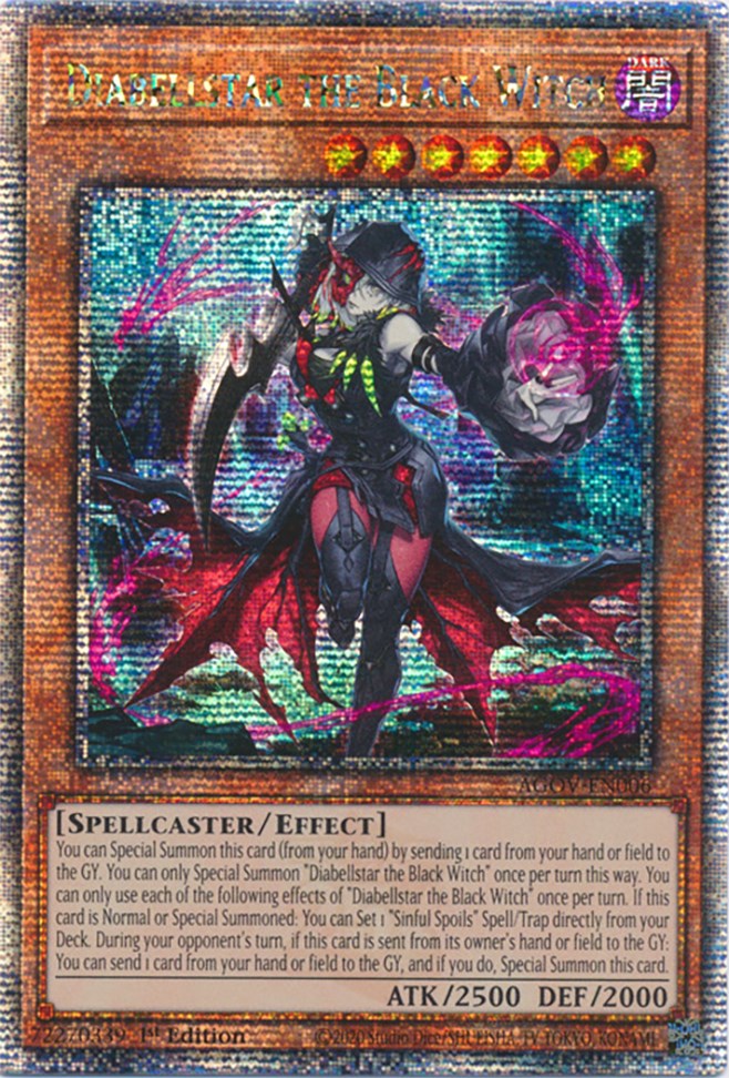 Diabellstar the Black Witch (Quarter Century Secret Rare) [AGOV-EN006] Quarter Century Secret Rare | Deep Dive Games St. Marys