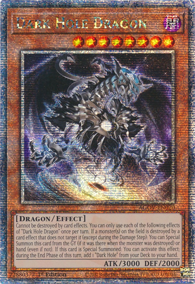 Dark Hole Dragon (Quarter Century Secret Rare) [AGOV-EN020] Quarter Century Secret Rare | Deep Dive Games St. Marys