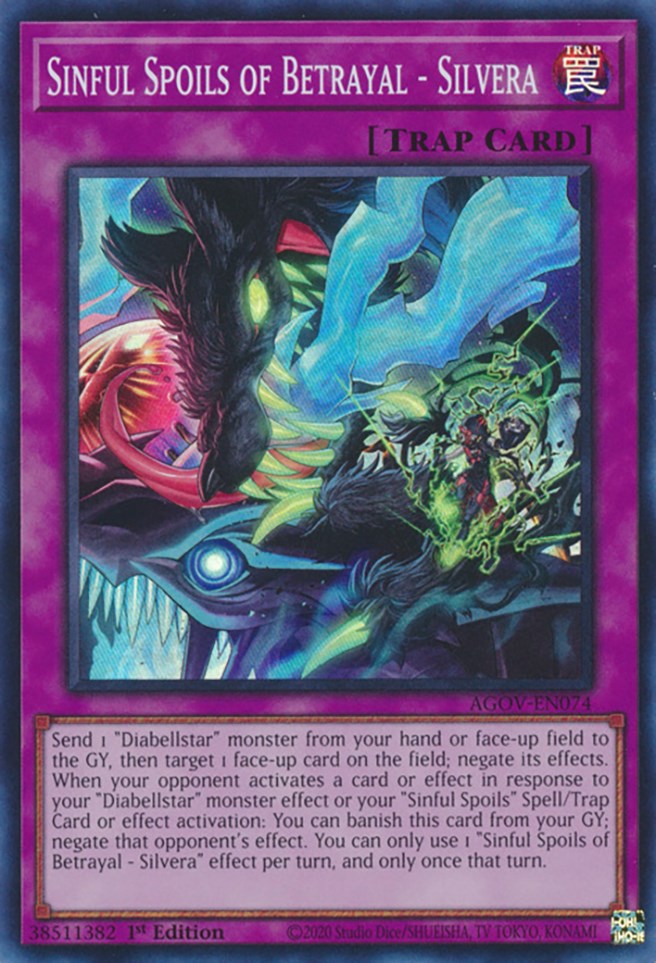 Sinful Spoils of Betrayal - Silvera [AGOV-EN074] Super Rare | Deep Dive Games St. Marys