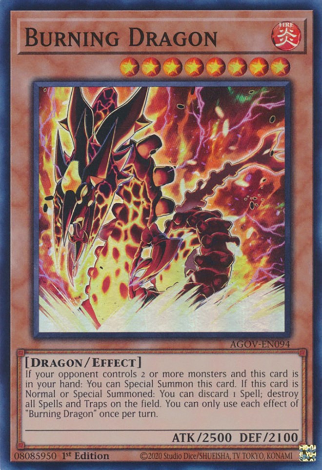 Burning Dragon [AGOV-EN094] Super Rare | Deep Dive Games St. Marys