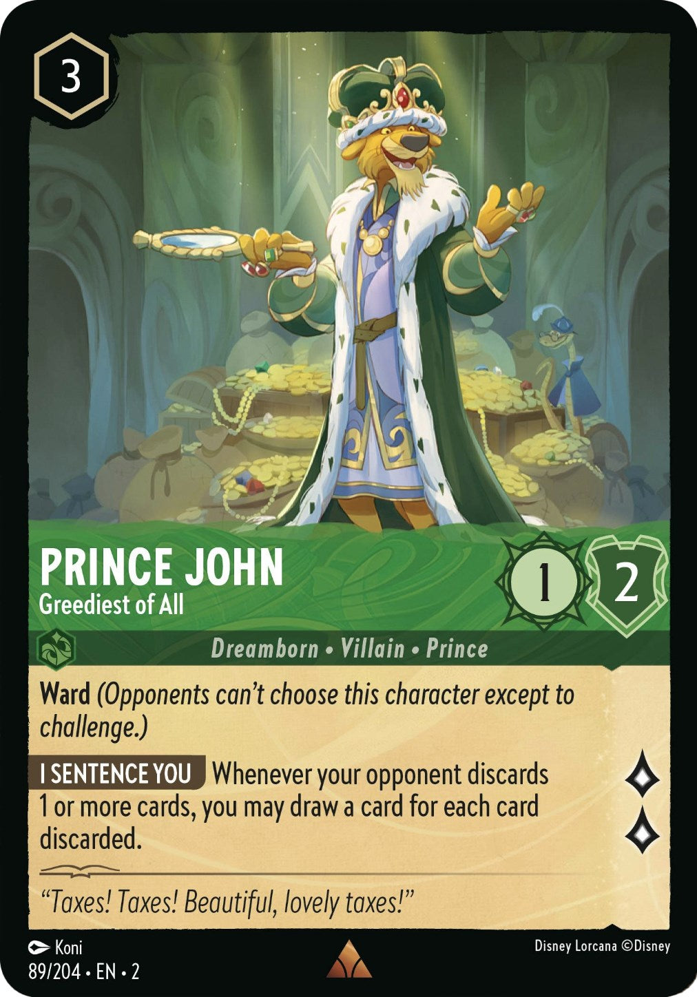 Prince John - Greediest of All (89/204) [Rise of the Floodborn] | Deep Dive Games St. Marys