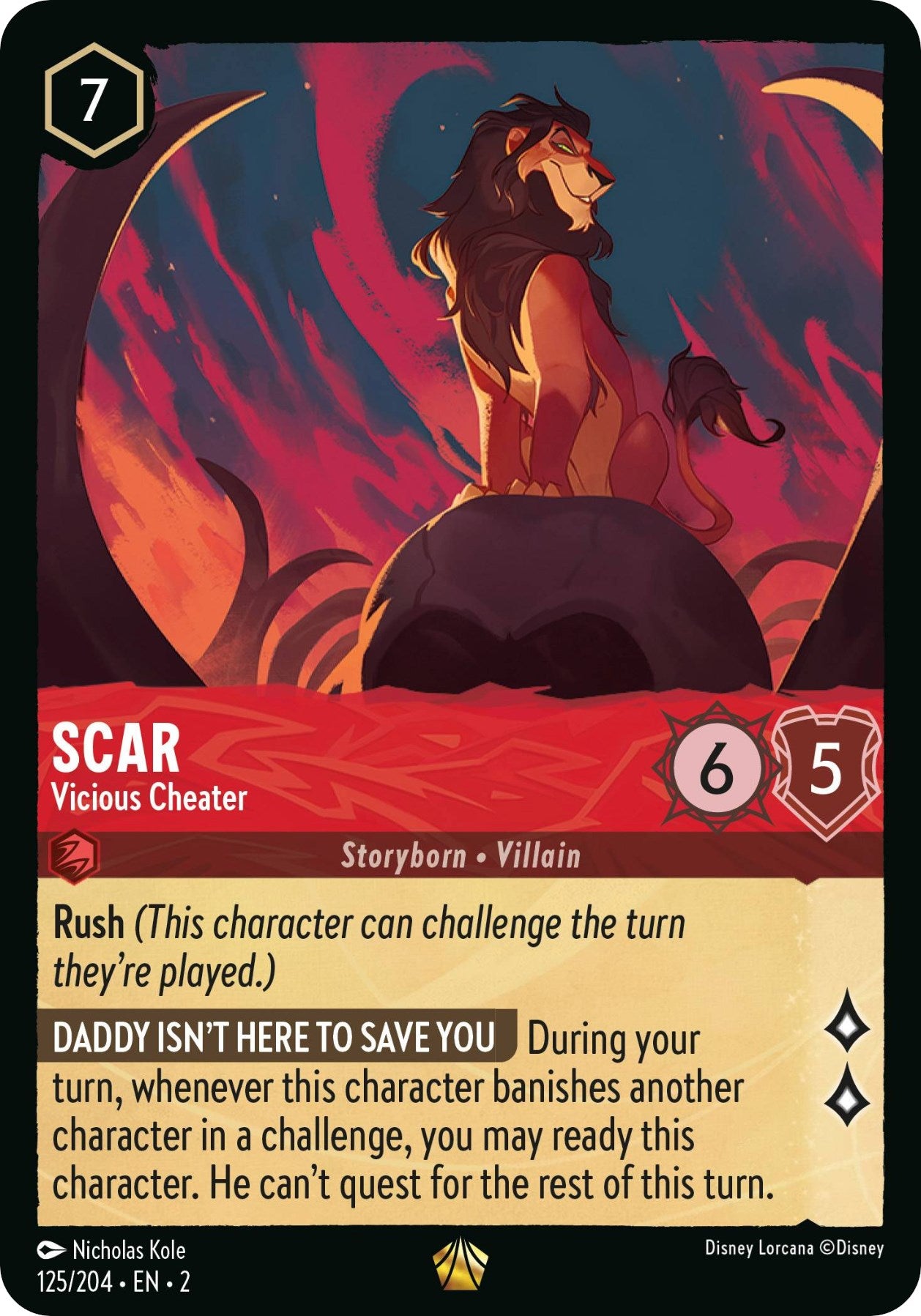 Scar - Vicious Cheater (125/204) [Rise of the Floodborn] | Deep Dive Games St. Marys