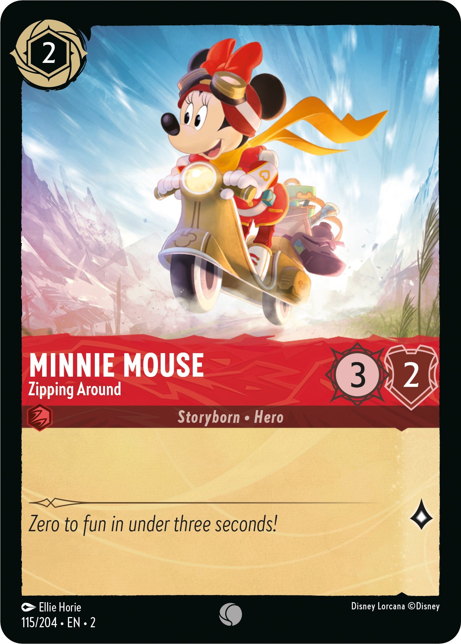 Minnie Mouse - Zipping Around (115/204) [Rise of the Floodborn] | Deep Dive Games St. Marys