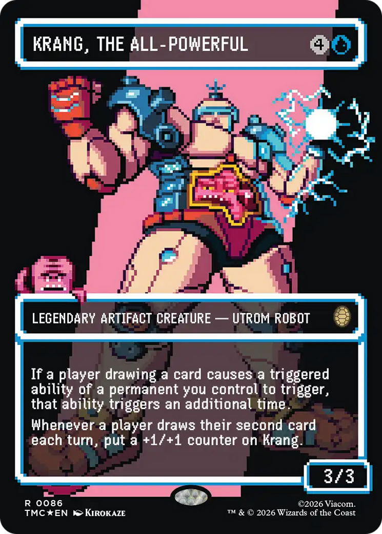 Krang, the All-Powerful (Borderless) (Surge Foil) [Teenage Mutant Ninja Turtles Commander] | Deep Dive Games St. Marys