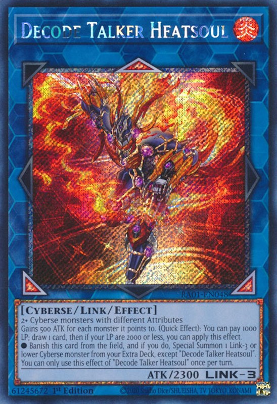 Decode Talker Heatsoul [RA01-EN048] Platinum Secret Rare | Deep Dive Games St. Marys