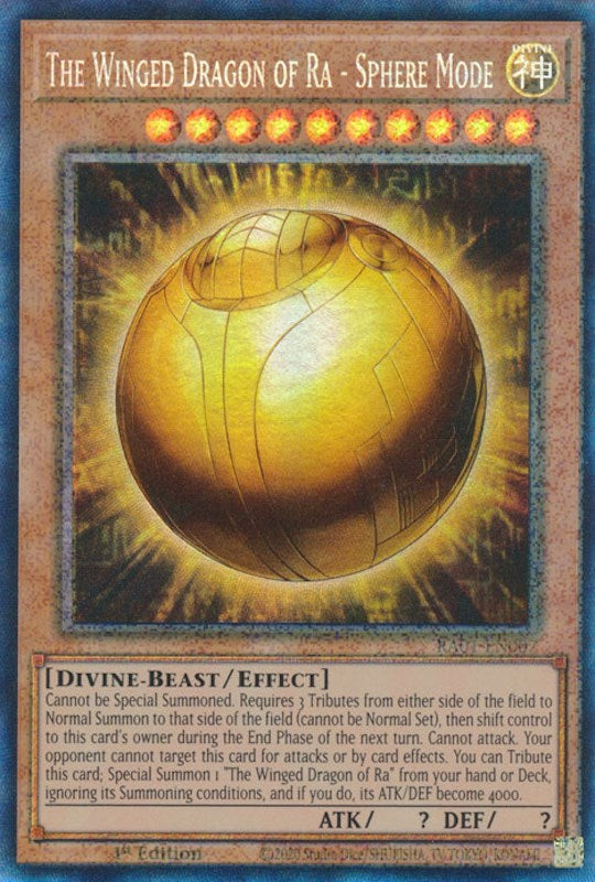 The Winged Dragon of Ra - Sphere Mode [RA01-EN007] Prismatic Collector's Rare | Deep Dive Games St. Marys