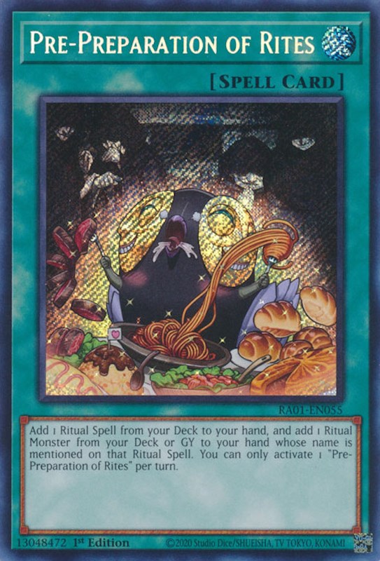 Pre-Preparation of Rites [RA01-EN055] Secret Rare | Deep Dive Games St. Marys