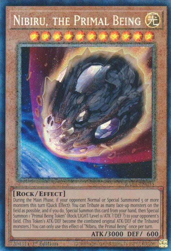 Nibiru, the Primal Being [RA01-EN015] Prismatic Collector's Rare | Deep Dive Games St. Marys