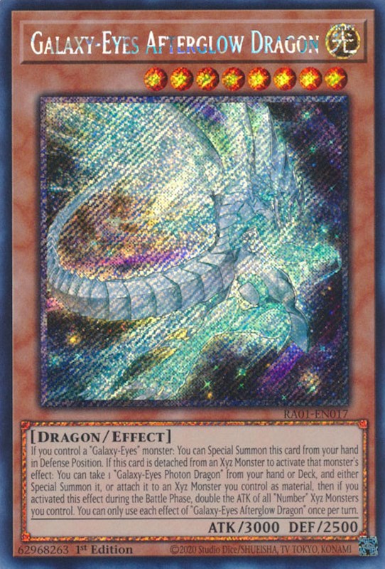 Galaxy-Eyes Afterglow Dragon [RA01-EN017] Platinum Secret Rare | Deep Dive Games St. Marys