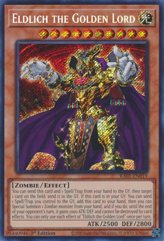 Eldlich the Golden Lord [RA01-EN019] Secret Rare | Deep Dive Games St. Marys