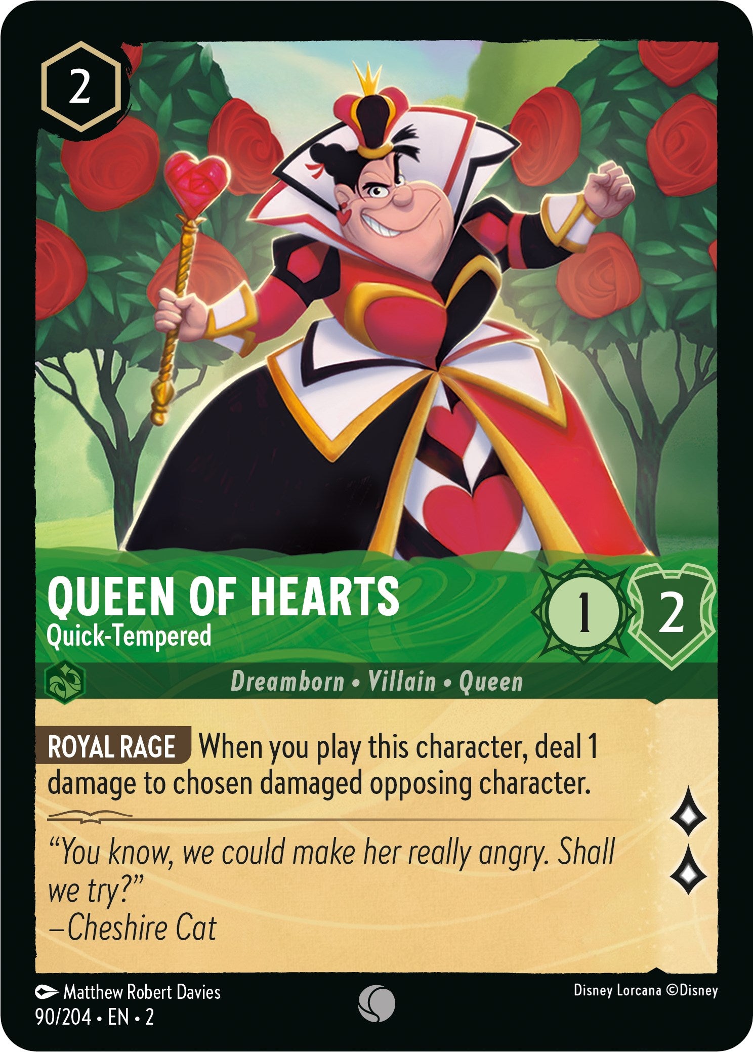 Queen of Hearts - Quick-Tempered (90/204) [Rise of the Floodborn] | Deep Dive Games St. Marys