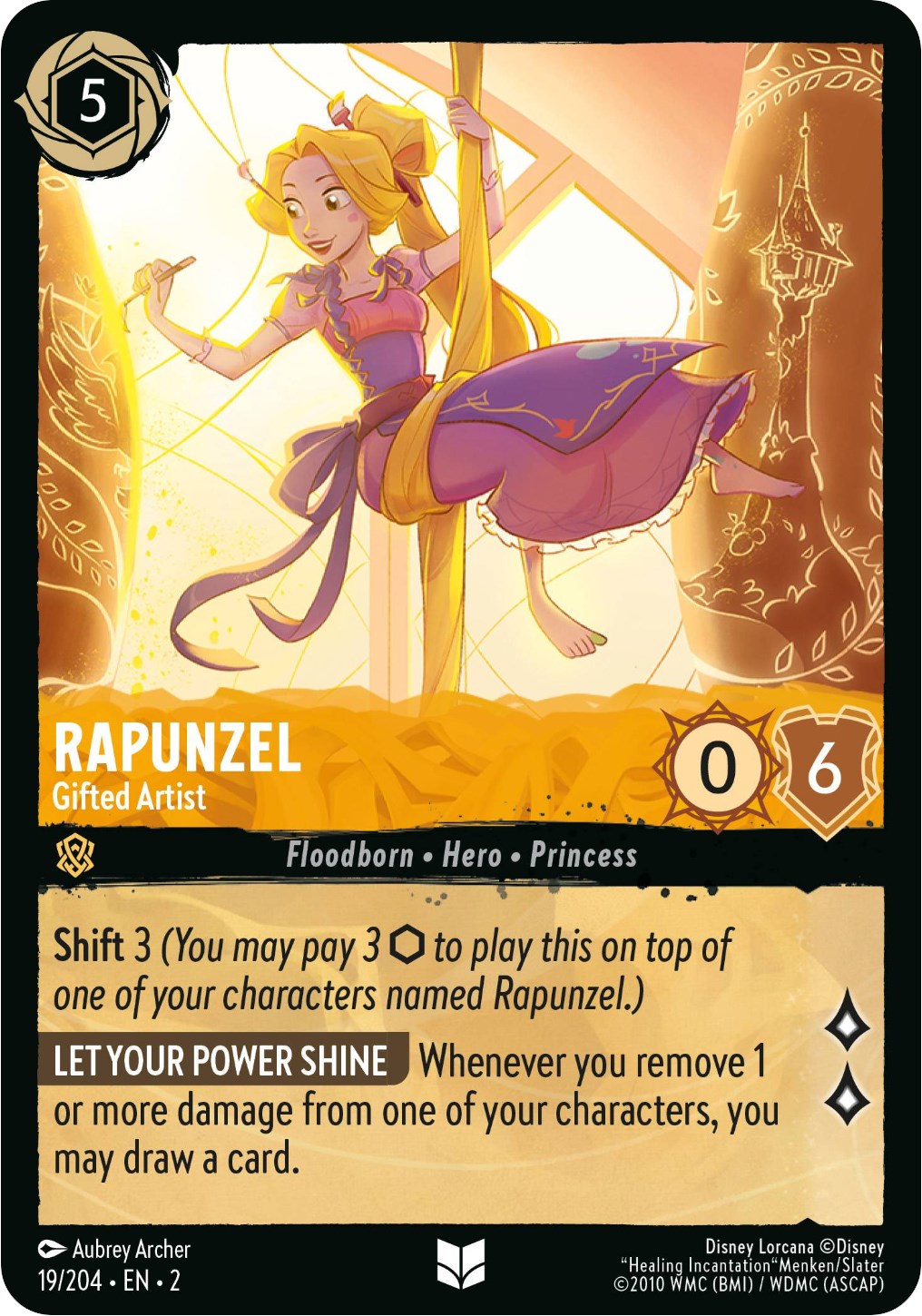 Rapunzel - Gifted Artist (19/204) [Rise of the Floodborn] | Deep Dive Games St. Marys