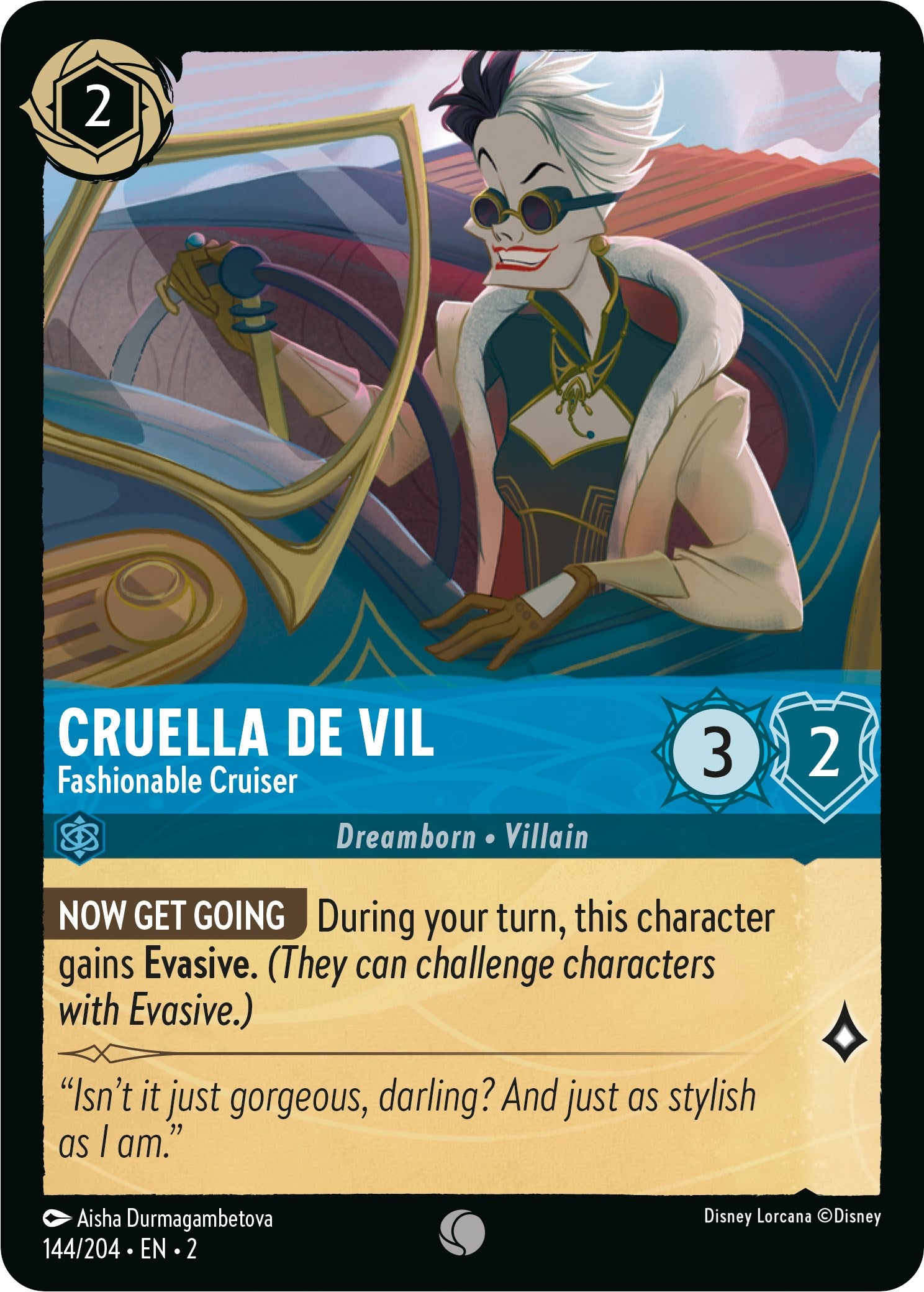 Cruella De Vil - Fashionable Cruiser (144/204) [Rise of the Floodborn] | Deep Dive Games St. Marys