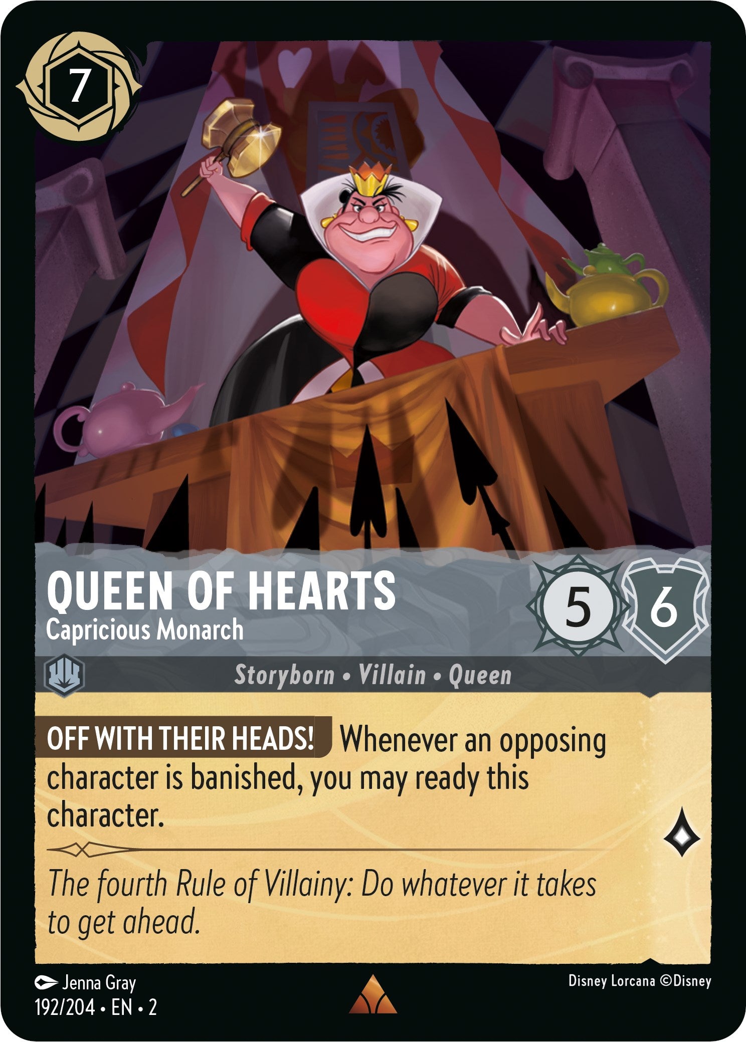 Queen of Hearts - Capricious Monarch (192/204) [Rise of the Floodborn] | Deep Dive Games St. Marys