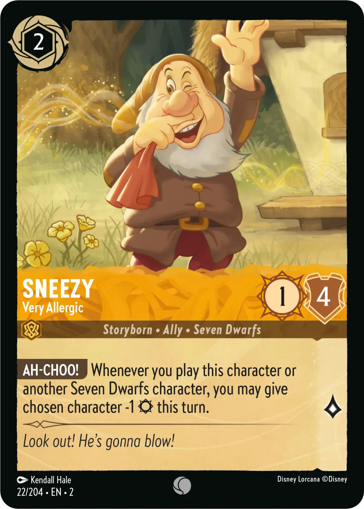 Sneezy - Very Allergic (22/204) [Rise of the Floodborn] | Deep Dive Games St. Marys