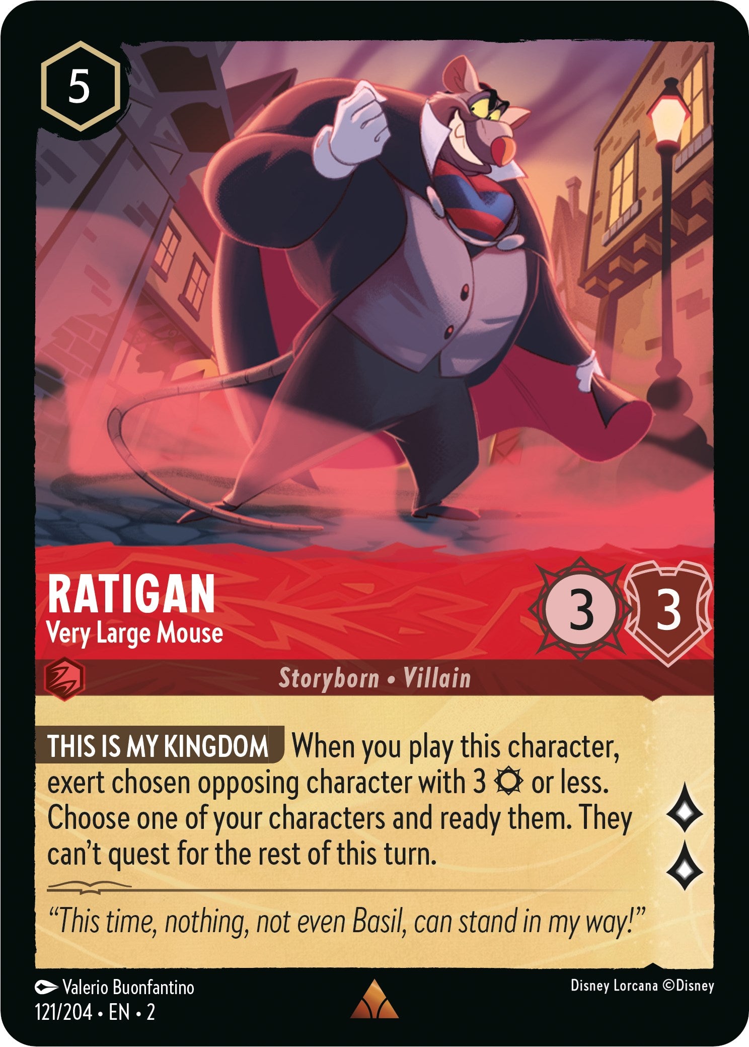 Ratigan - Very Large Mouse (121/204) [Rise of the Floodborn] | Deep Dive Games St. Marys