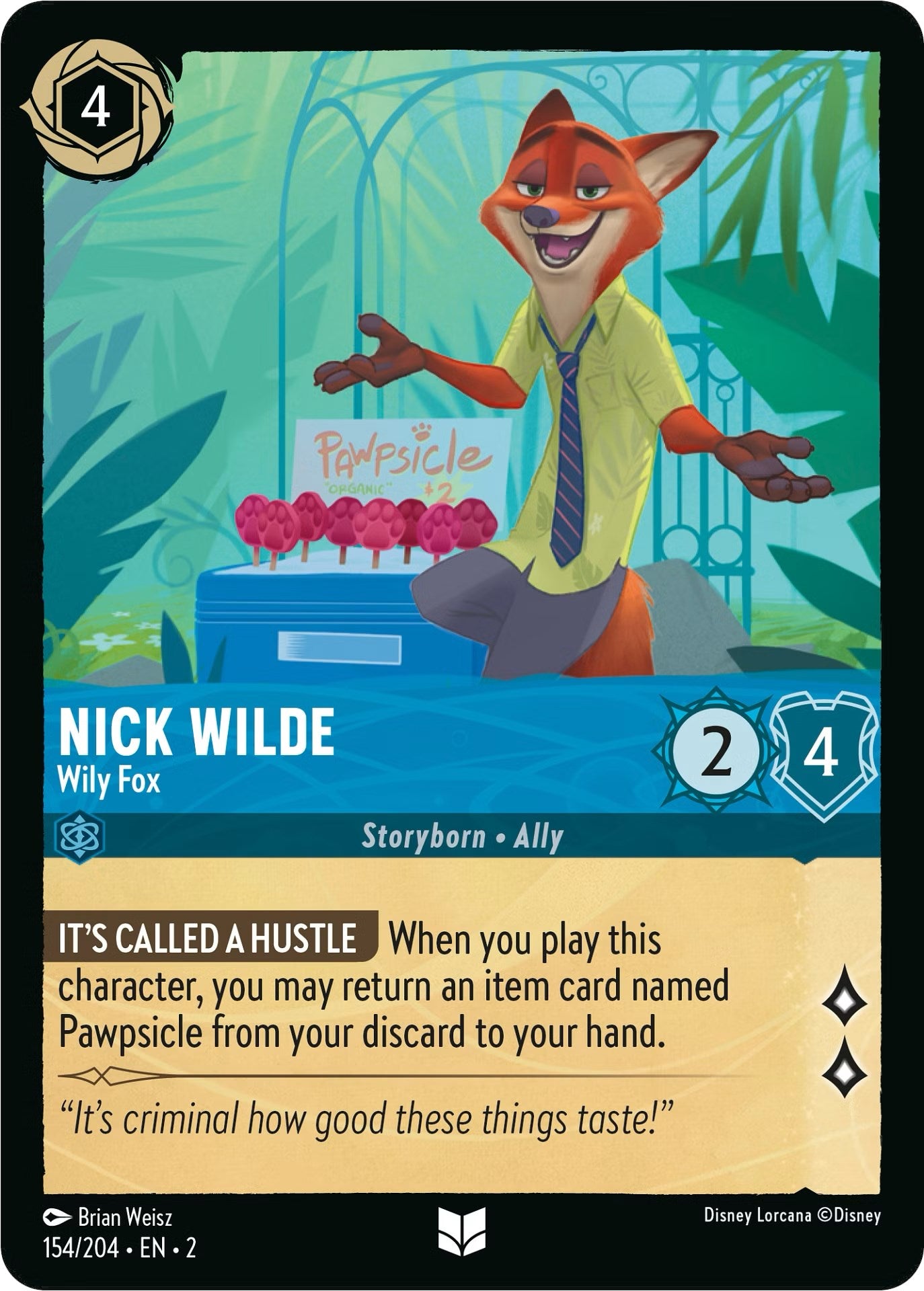 Nick Wilde - Wily Fox (154/204) [Rise of the Floodborn] | Deep Dive Games St. Marys