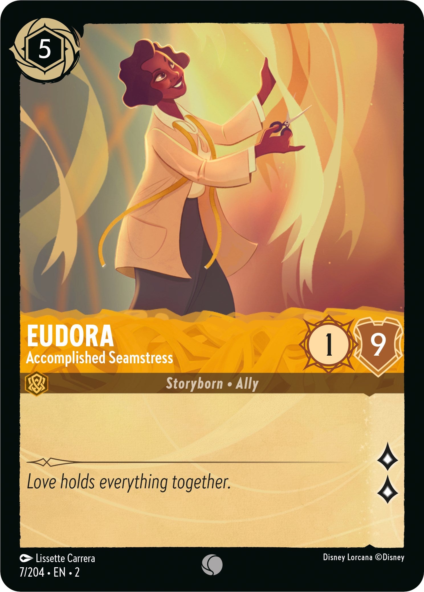 Eudora - Accomplished Seamstress (7/204) [Rise of the Floodborn] | Deep Dive Games St. Marys