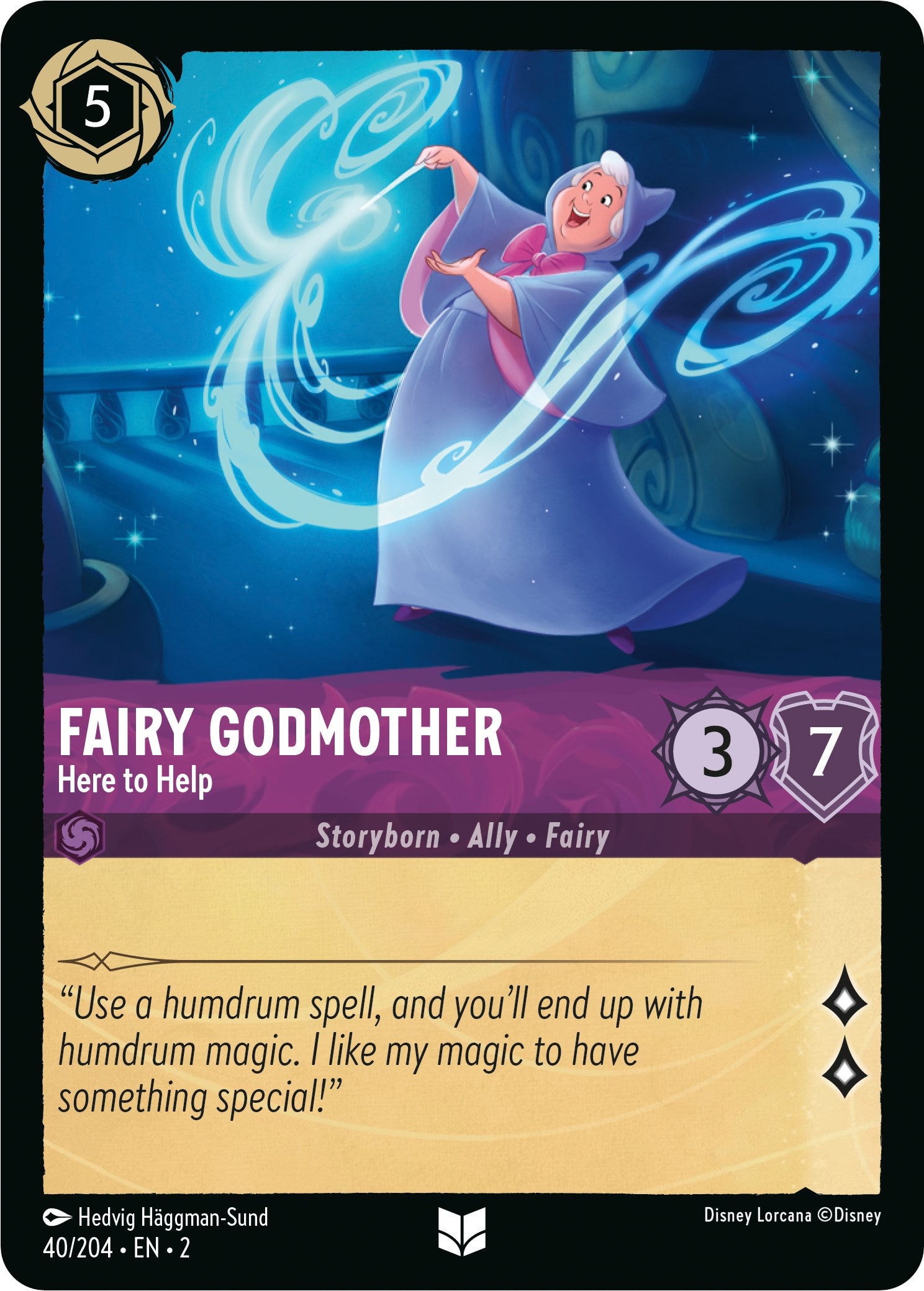 Fairy Godmother - Here to Help (40/204) [Rise of the Floodborn] | Deep Dive Games St. Marys