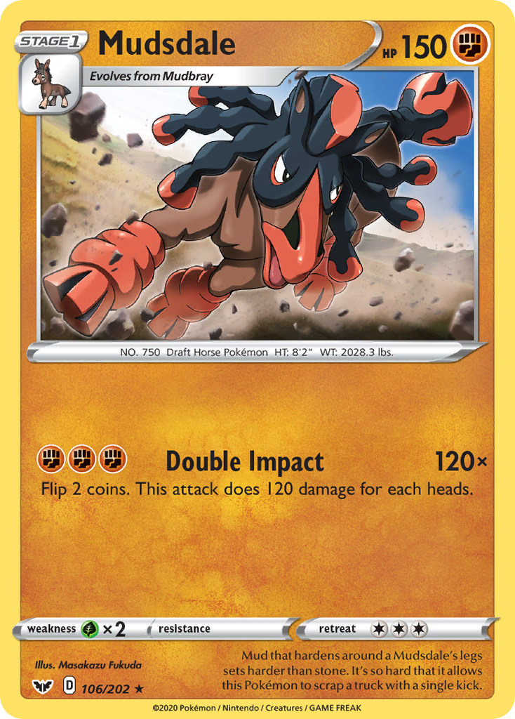 Mudsdale (106/202) [Sword & Shield: Base Set] | Deep Dive Games St. Marys