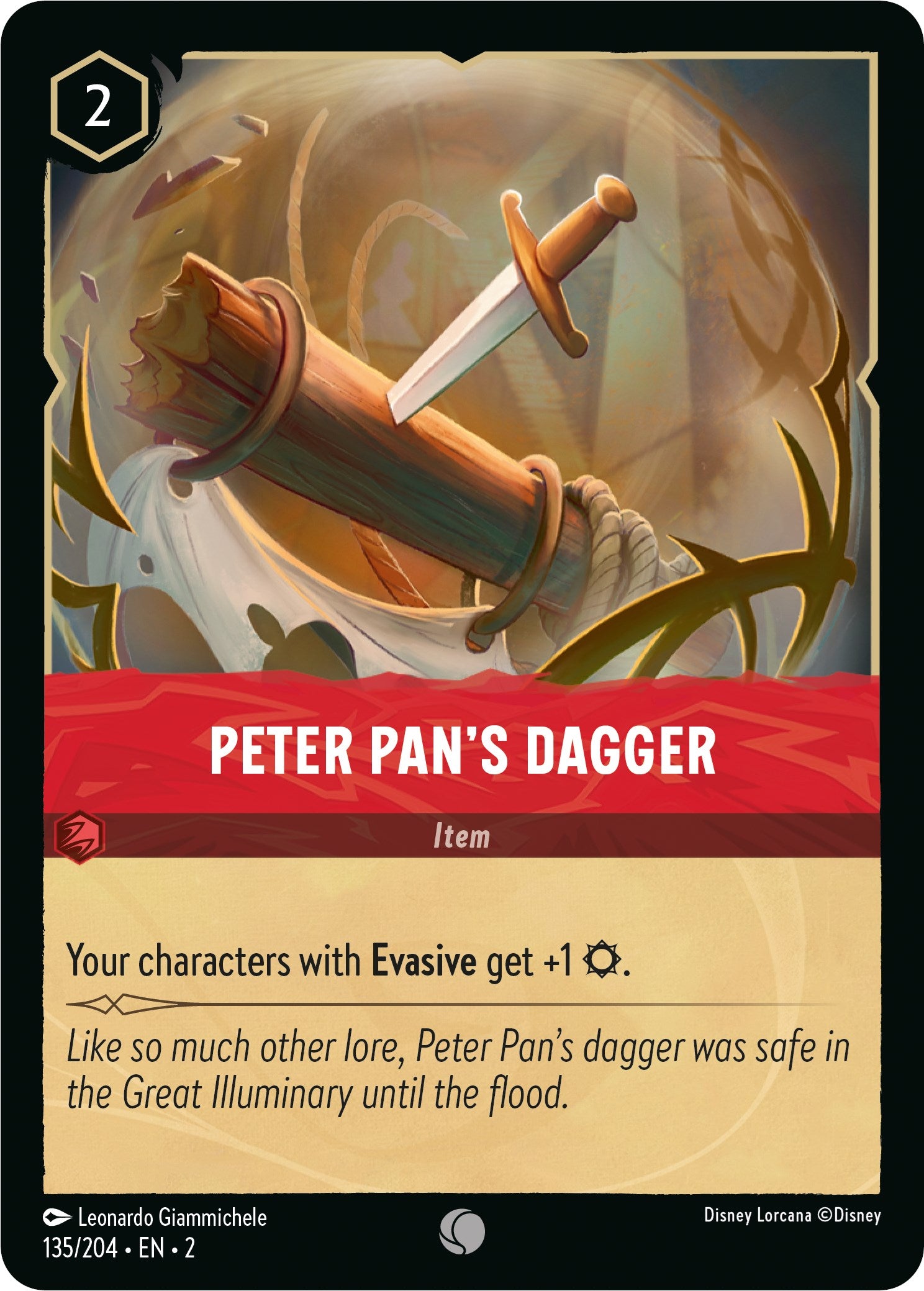 Peter Pan's Dagger (135/204) [Rise of the Floodborn] | Deep Dive Games St. Marys