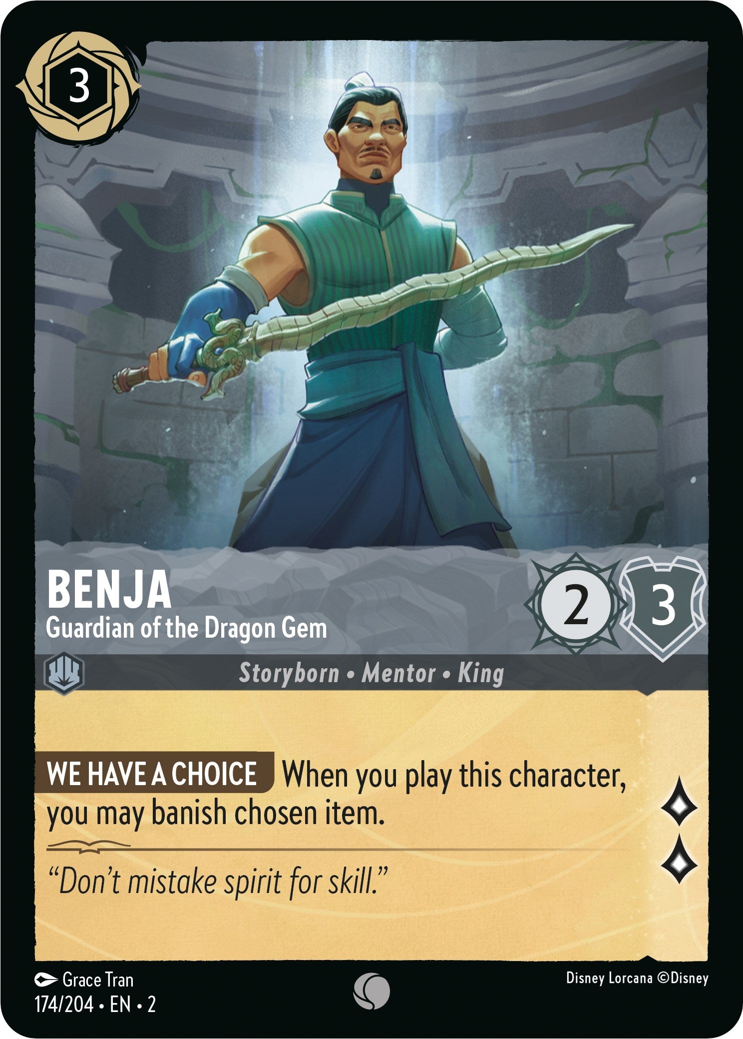 Benja - Guardian of the Dragon Gem (174/204) [Rise of the Floodborn] | Deep Dive Games St. Marys