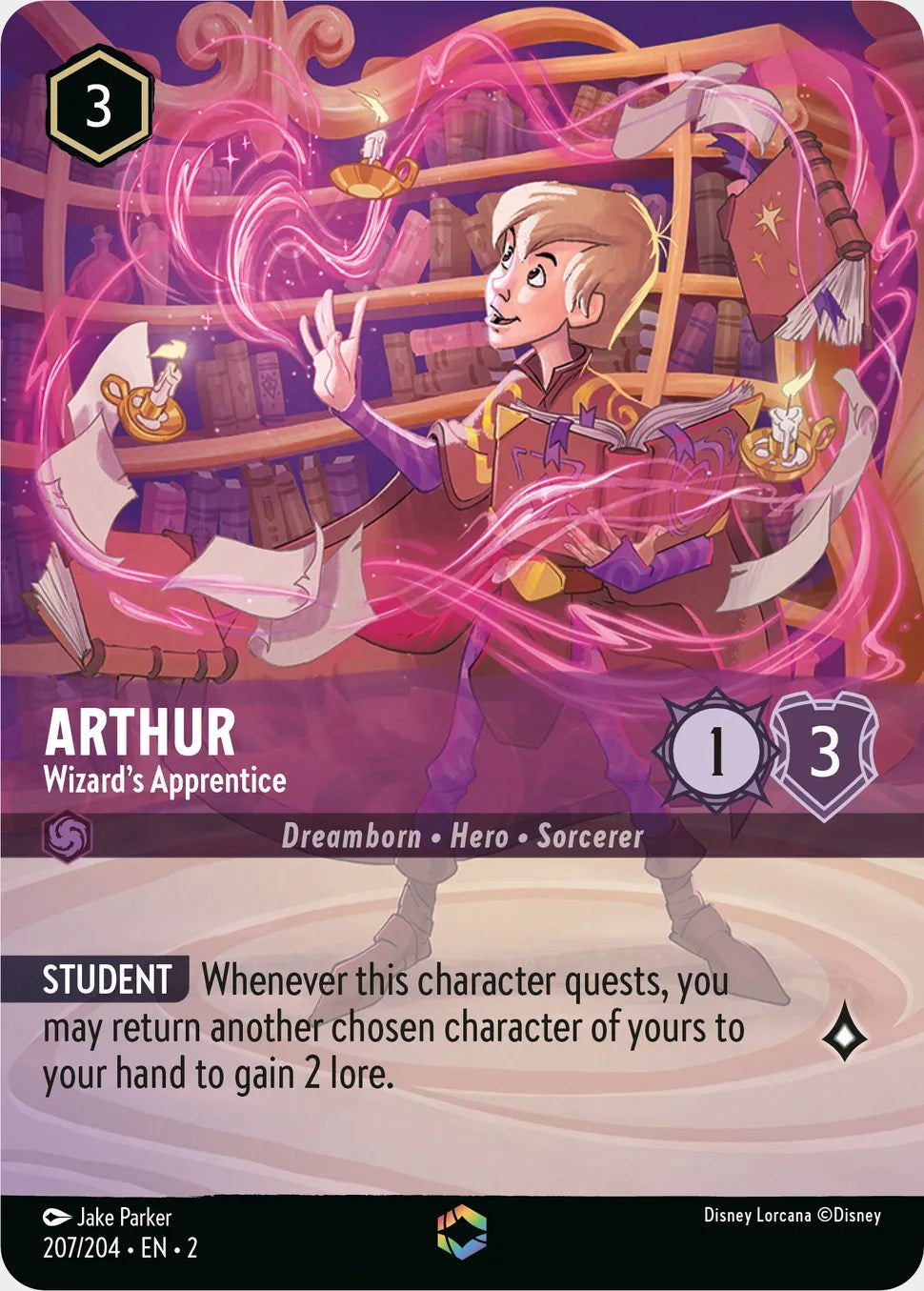 Arthur - Wizard's Apprentice (Enchanted) (207/204) [Rise of the Floodborn] | Deep Dive Games St. Marys