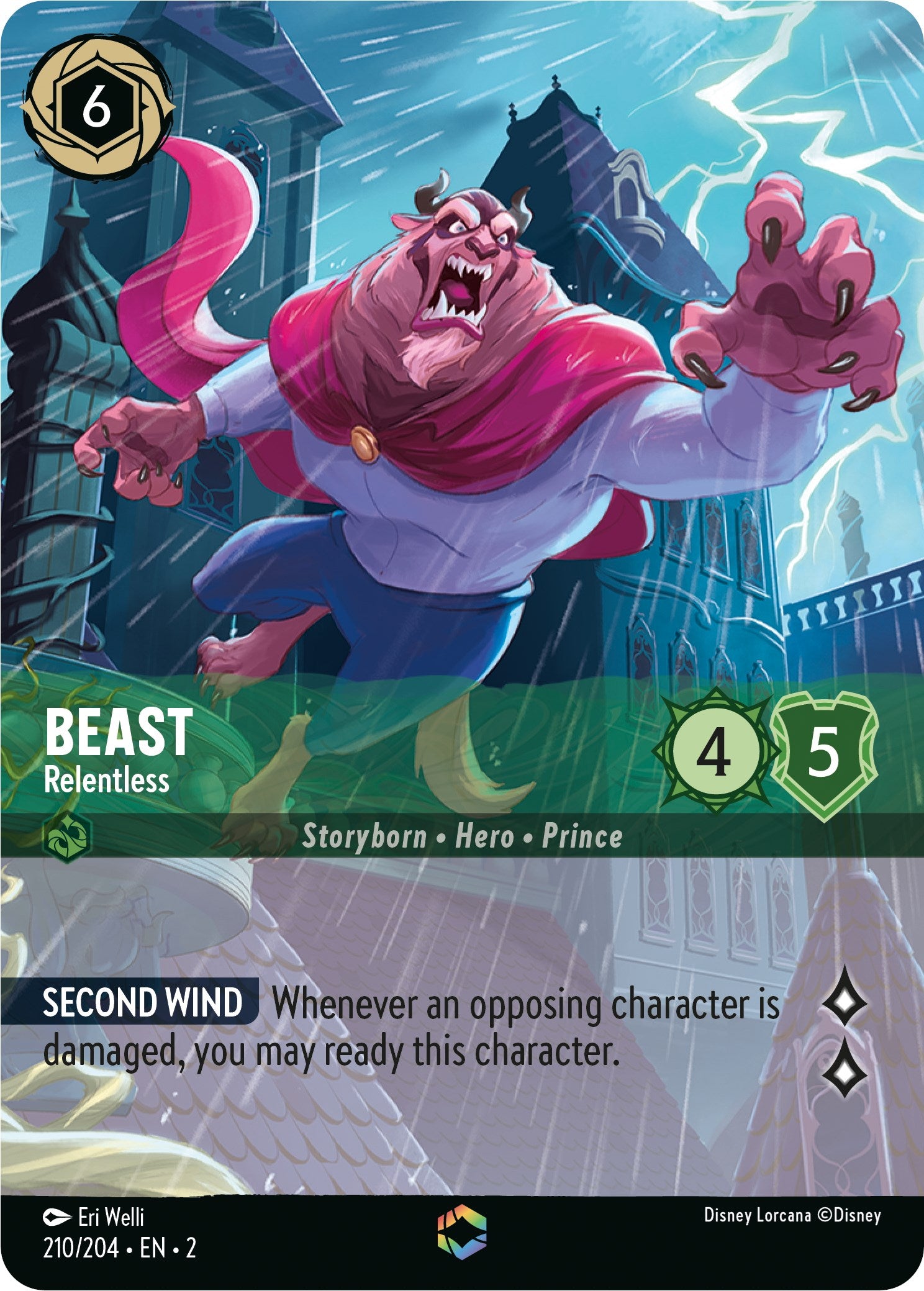Beast - Relentless (Enchanted) (210/204) [Rise of the Floodborn] | Deep Dive Games St. Marys