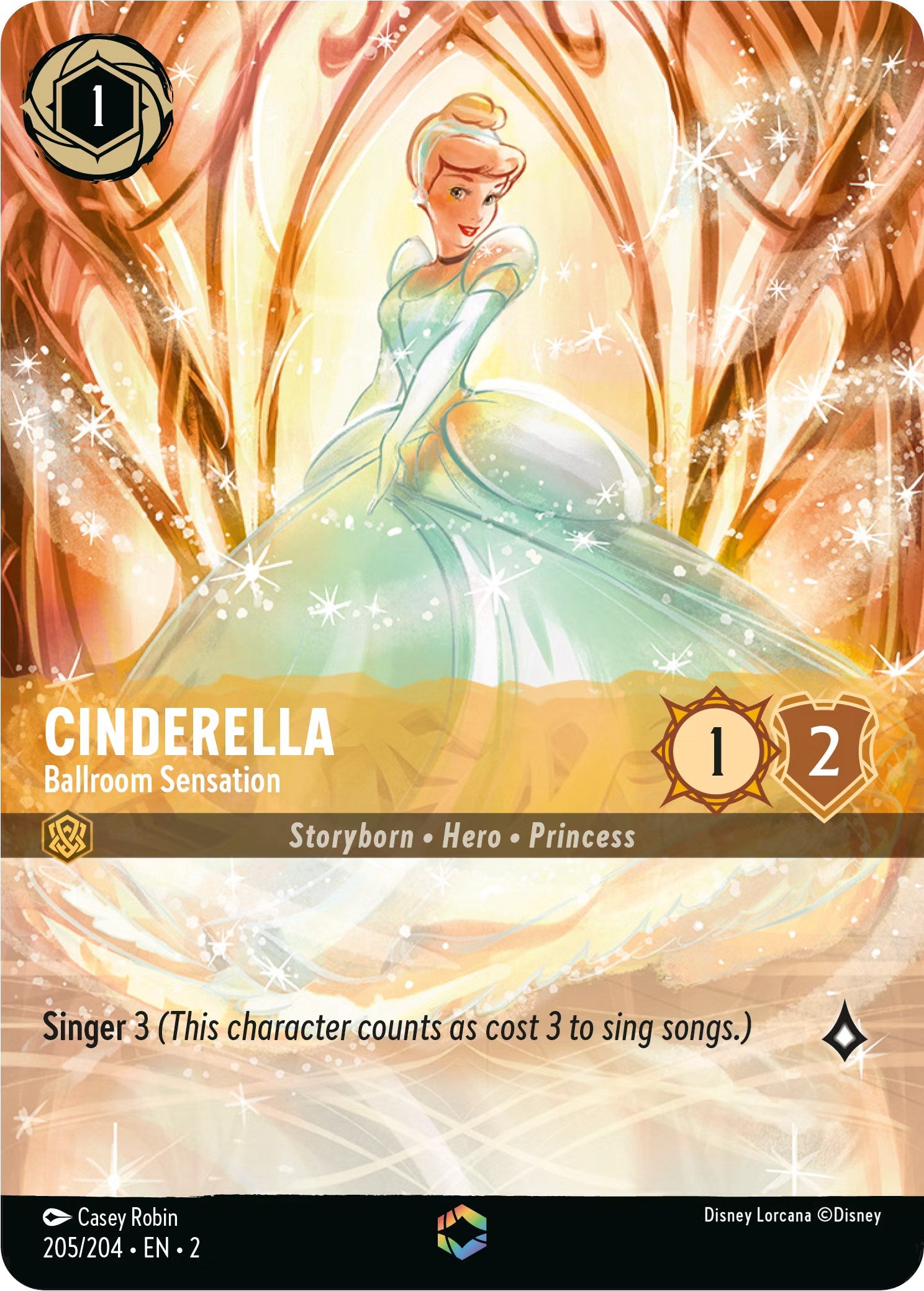 Cinderella - Ballroom Sensation (Enchanted) (205/204) [Rise of the Floodborn] | Deep Dive Games St. Marys