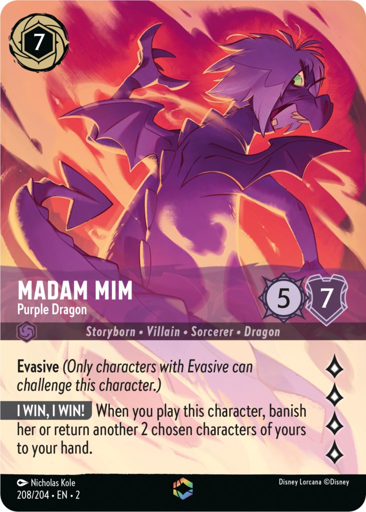 Madam Mim - Purple Dragon (Enchanted) (208/204) [Rise of the Floodborn] | Deep Dive Games St. Marys