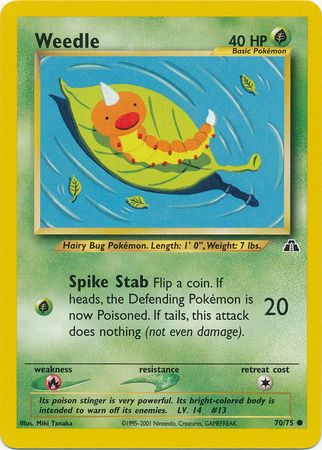 Weedle (70/75) [Neo Discovery Unlimited] | Deep Dive Games St. Marys