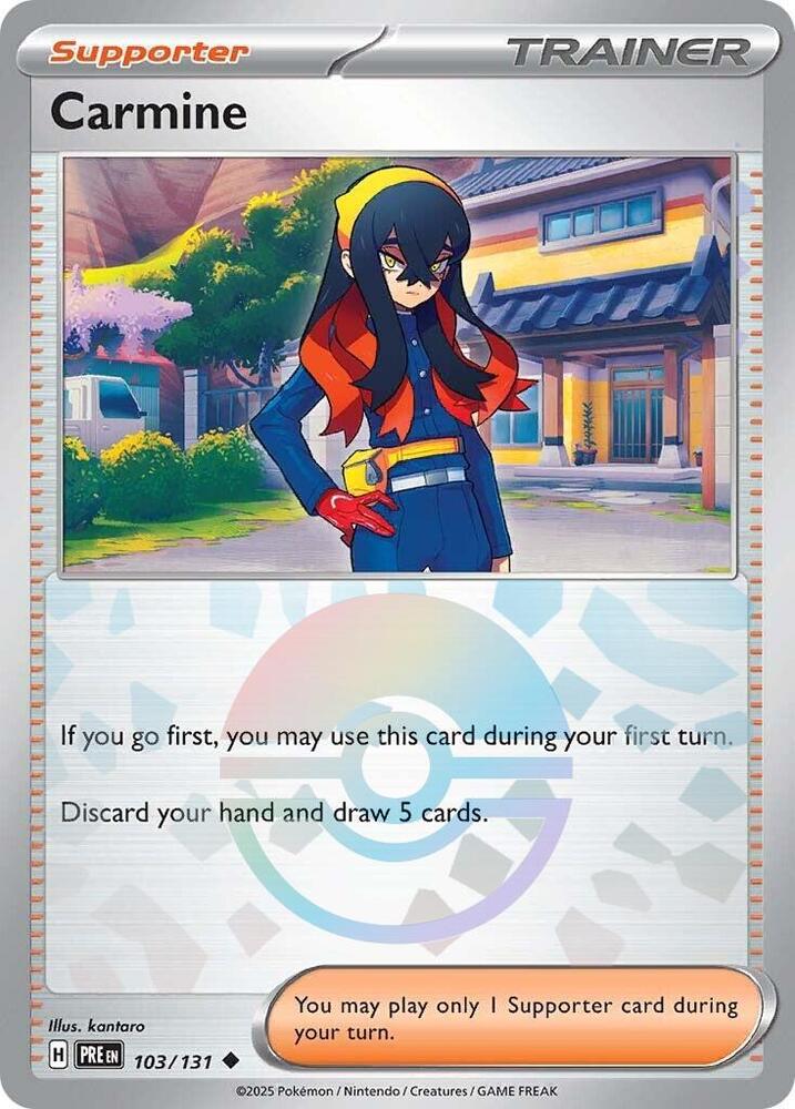 Carmine (103/131) (Poke Ball Pattern) [Scarlet & Violet: Prismatic Evolutions] | Deep Dive Games St. Marys