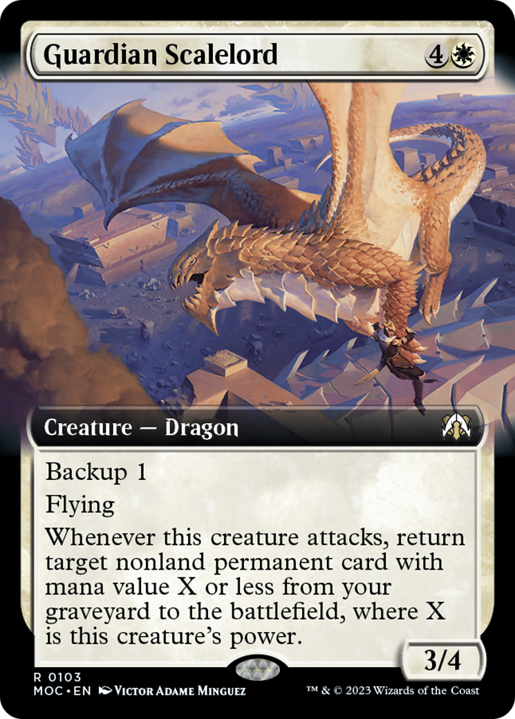 Guardian Scalelord (Extended Art) [March of the Machine Commander] | Deep Dive Games St. Marys